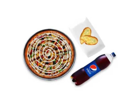 Pizza Plus Pakistan 1x Large Pizza, 2x Pcs Cheese Garlic Bread, 1x Drink 1 Ltr Ultimate Plus Deal For Rs.1300/-